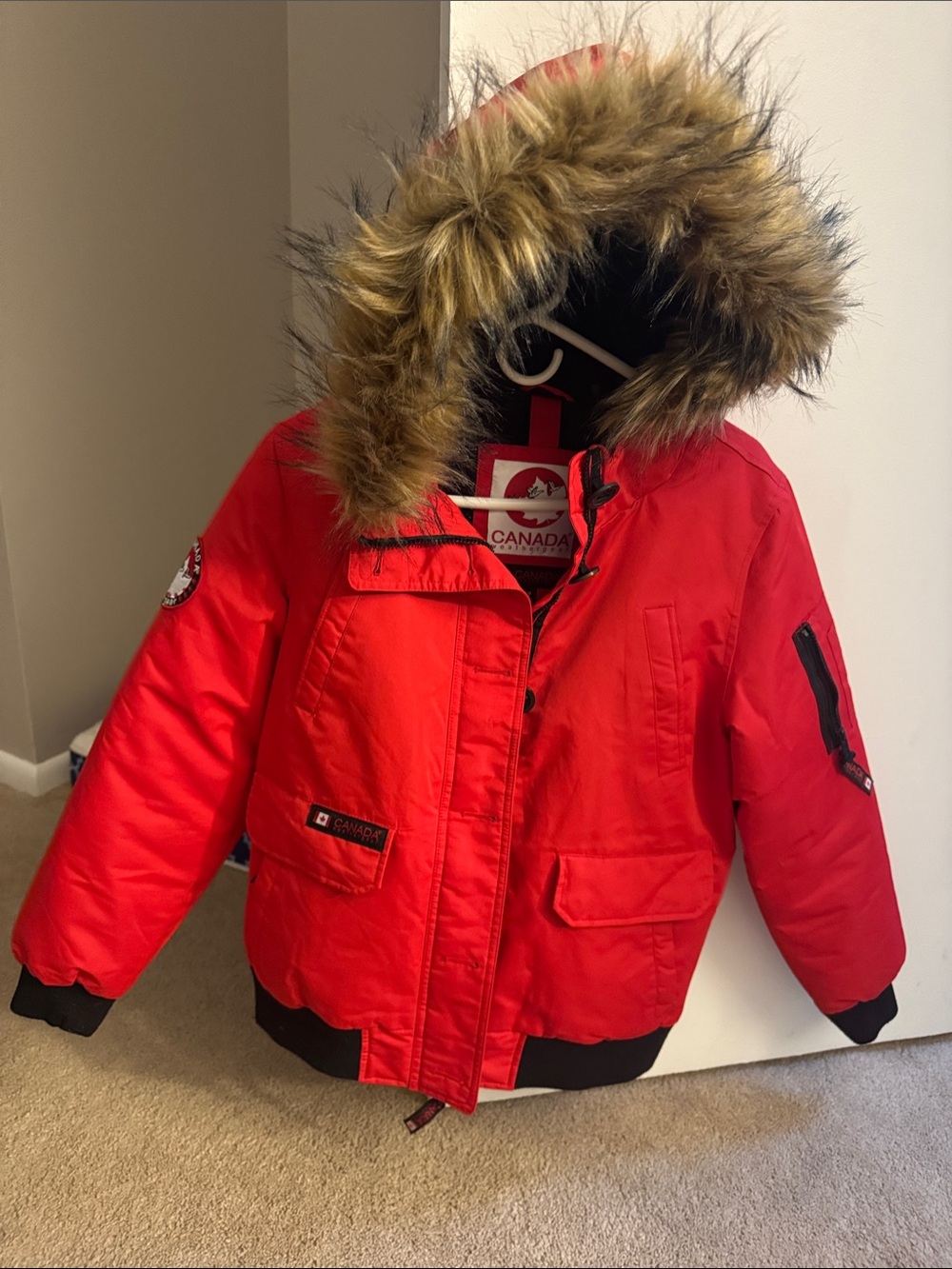 Canada Weather Gear Women's Rib Bottom Parka Jacket with Faux-Fur Hood